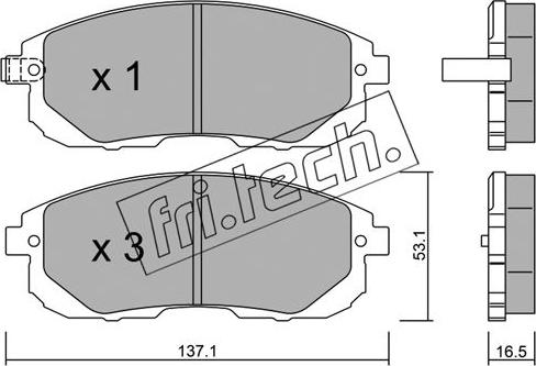 Fri.Tech. 893.0 - Kit de plaquettes de frein, frein à disque cwaw.fr