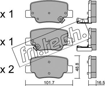 Fri.Tech. 897.0 - Kit de plaquettes de frein, frein à disque cwaw.fr