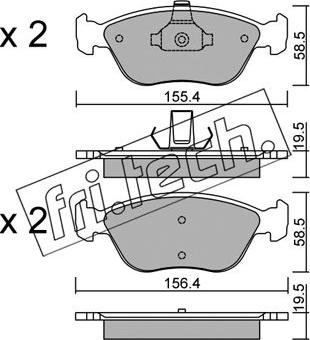 Fri.Tech. 849.0 - Kit de plaquettes de frein, frein à disque cwaw.fr