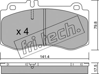 Fri.Tech. 844.0 - Kit de plaquettes de frein, frein à disque cwaw.fr