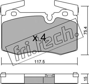 Fri.Tech. 846.0 - Kit de plaquettes de frein, frein à disque cwaw.fr