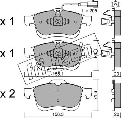 Fri.Tech. 840.0 - Kit de plaquettes de frein, frein à disque cwaw.fr