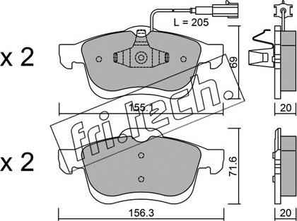 Fri.Tech. 840.1 - Kit de plaquettes de frein, frein à disque cwaw.fr