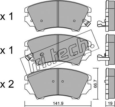 Fri.Tech. 859.0 - Kit de plaquettes de frein, frein à disque cwaw.fr