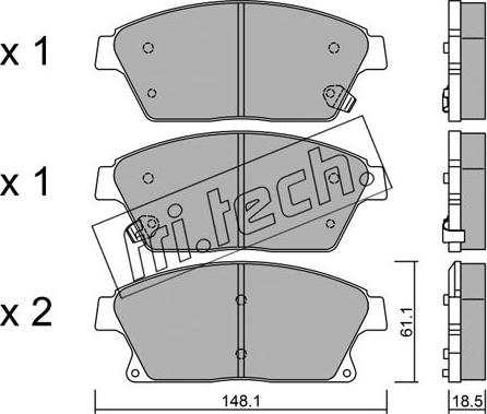 Fri.Tech. 856.0 - Kit de plaquettes de frein, frein à disque cwaw.fr