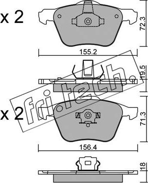 Fri.Tech. 850.0 - Kit de plaquettes de frein, frein à disque cwaw.fr