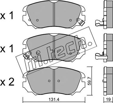 Fri.Tech. 858.0 - Kit de plaquettes de frein, frein à disque cwaw.fr