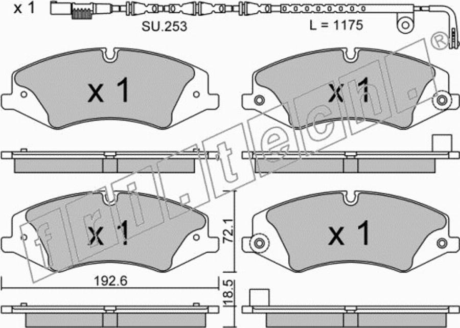 Fri.Tech. 8536W - Kit de plaquettes de frein, frein à disque cwaw.fr