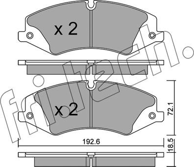 Fri.Tech. 853.0 - Kit de plaquettes de frein, frein à disque cwaw.fr