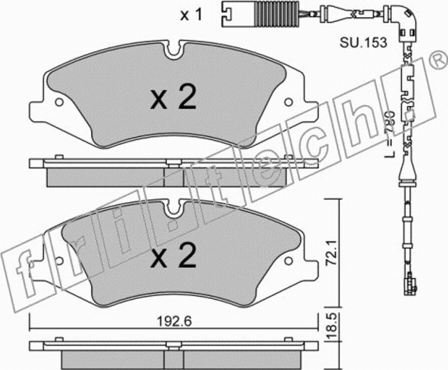 Fri.Tech. 8531W - Kit de plaquettes de frein, frein à disque cwaw.fr