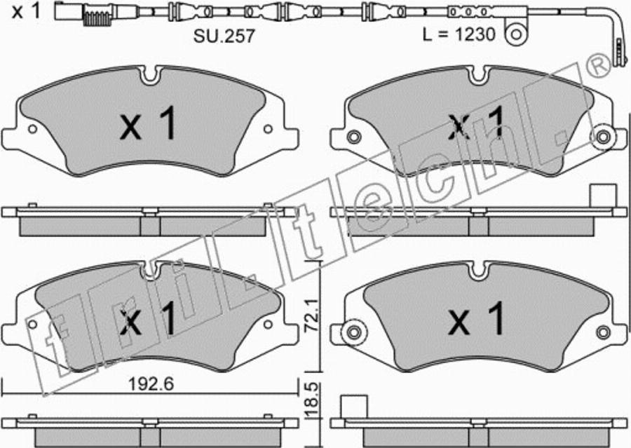 Fri.Tech. 8537W - Kit de plaquettes de frein, frein à disque cwaw.fr