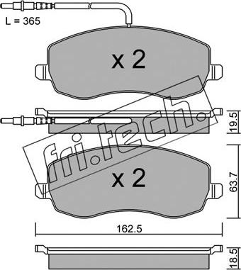 Fri.Tech. 864.0 - Kit de plaquettes de frein, frein à disque cwaw.fr