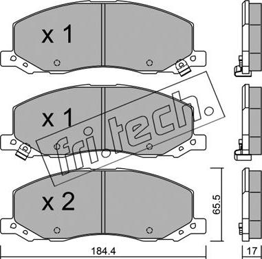 Fri.Tech. 860.0 - Kit de plaquettes de frein, frein à disque cwaw.fr