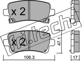 Fri.Tech. 861.0 - Kit de plaquettes de frein, frein à disque cwaw.fr