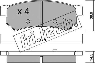 Fri.Tech. 863.0 - Kit de plaquettes de frein, frein à disque cwaw.fr