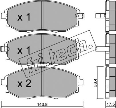 Fri.Tech. 862.0 - Kit de plaquettes de frein, frein à disque cwaw.fr