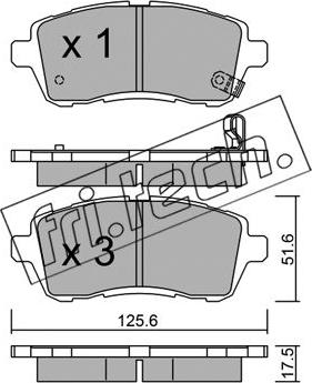 Fri.Tech. 809.0 - Kit de plaquettes de frein, frein à disque cwaw.fr