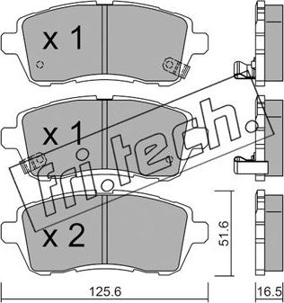 Fri.Tech. 809.1 - Kit de plaquettes de frein, frein à disque cwaw.fr