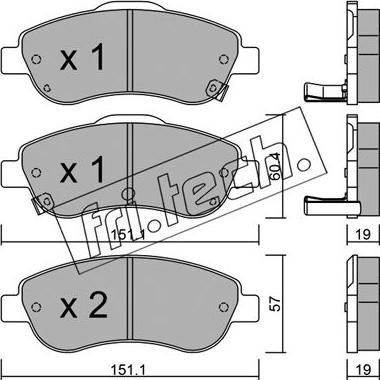 Fri.Tech. 805.0 - Kit de plaquettes de frein, frein à disque cwaw.fr