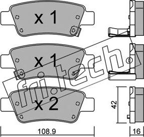 Fri.Tech. 806.0 - Kit de plaquettes de frein, frein à disque cwaw.fr