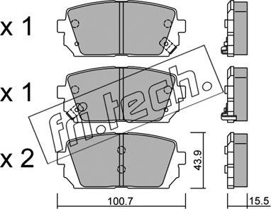 Fri.Tech. 800.0 - Kit de plaquettes de frein, frein à disque cwaw.fr