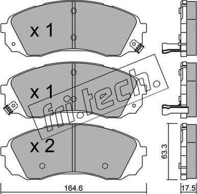 Fri.Tech. 801.0 - Kit de plaquettes de frein, frein à disque cwaw.fr