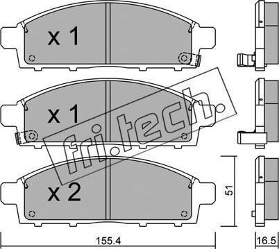 Fri.Tech. 807.0 - Kit de plaquettes de frein, frein à disque cwaw.fr