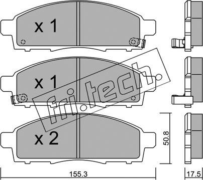 Fri.Tech. 807.1 - Kit de plaquettes de frein, frein à disque cwaw.fr