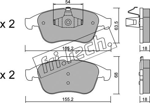 Fri.Tech. 819.2 - Kit de plaquettes de frein, frein à disque cwaw.fr