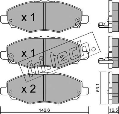 Fri.Tech. 814.0 - Kit de plaquettes de frein, frein à disque cwaw.fr