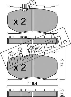 Fri.Tech. 815.0 - Kit de plaquettes de frein, frein à disque cwaw.fr