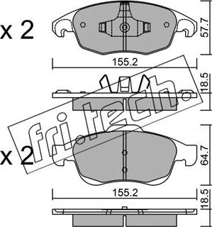 Fri.Tech. 816.0 - Kit de plaquettes de frein, frein à disque cwaw.fr