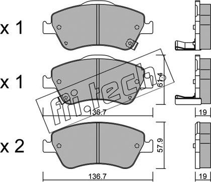 Fri.Tech. 810.0 - Kit de plaquettes de frein, frein à disque cwaw.fr