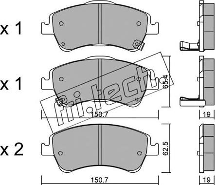 Fri.Tech. 811.0 - Kit de plaquettes de frein, frein à disque cwaw.fr