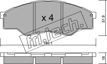 Fri.Tech. 813.0 - Kit de plaquettes de frein, frein à disque cwaw.fr