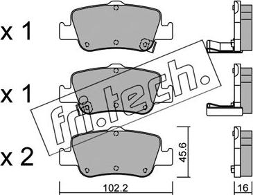 Fri.Tech. 812.0 - Kit de plaquettes de frein, frein à disque cwaw.fr