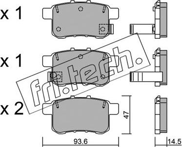 Fri.Tech. 885.0 - Kit de plaquettes de frein, frein à disque cwaw.fr