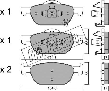 Fri.Tech. 883.0 - Kit de plaquettes de frein, frein à disque cwaw.fr