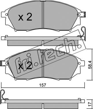 Fri.Tech. 835.0 - Kit de plaquettes de frein, frein à disque cwaw.fr