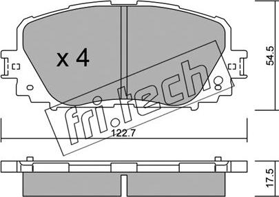 Fri.Tech. 836.0 - Kit de plaquettes de frein, frein à disque cwaw.fr