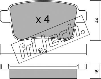 Fri.Tech. 830.0 - Kit de plaquettes de frein, frein à disque cwaw.fr