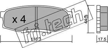 Fri.Tech. 838.0 - Kit de plaquettes de frein, frein à disque cwaw.fr