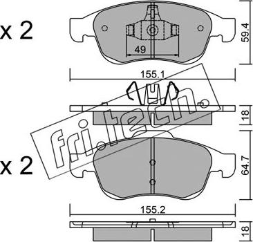 Fri.Tech. 833.0 - Kit de plaquettes de frein, frein à disque cwaw.fr