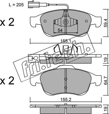 Fri.Tech. 833.1 - Kit de plaquettes de frein, frein à disque cwaw.fr