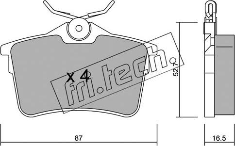 Fri.Tech. 832.0 - Kit de plaquettes de frein, frein à disque cwaw.fr