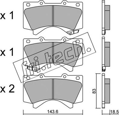 Fri.Tech. 837.0 - Kit de plaquettes de frein, frein à disque cwaw.fr