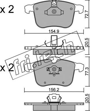 Fri.Tech. 829.0 - Kit de plaquettes de frein, frein à disque cwaw.fr