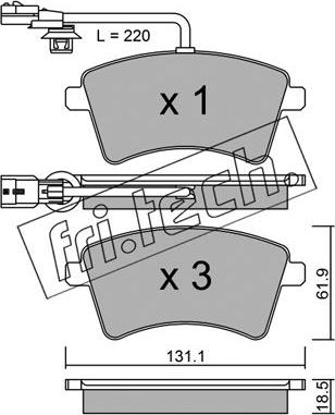 Fri.Tech. 828.1 - Kit de plaquettes de frein, frein à disque cwaw.fr