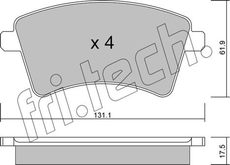 Fri.Tech. 828.2 - Kit de plaquettes de frein, frein à disque cwaw.fr