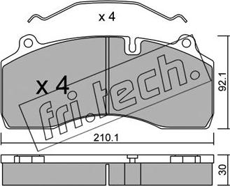 Fri.Tech. 823.0 - Kit de plaquettes de frein, frein à disque cwaw.fr